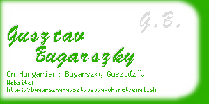 gusztav bugarszky business card